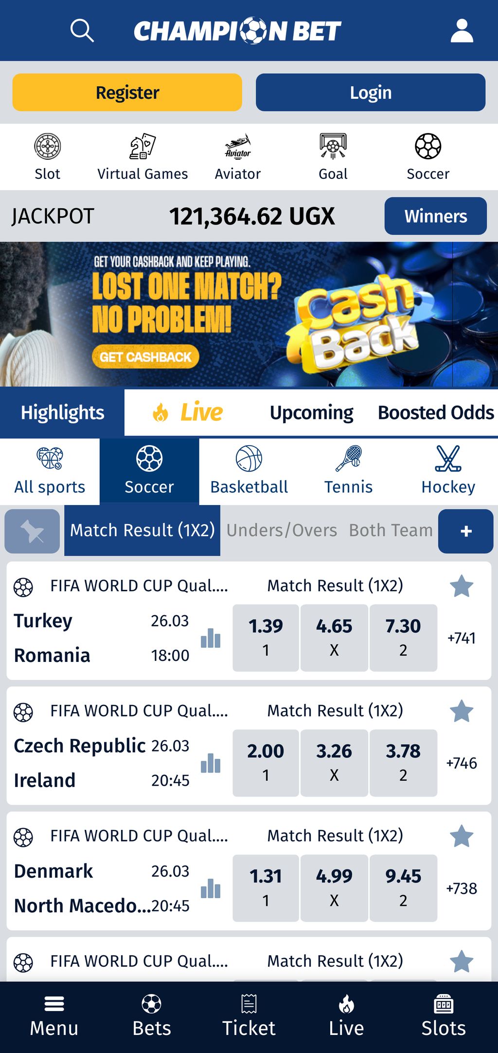 Champion Bet official website
