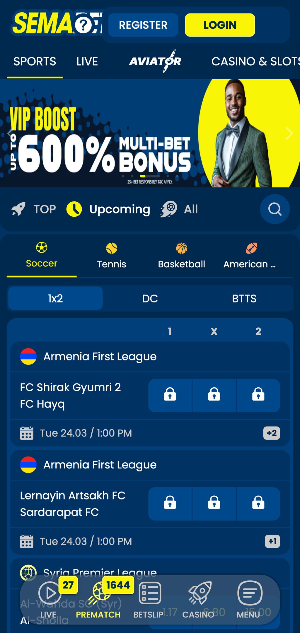 SemaBet official website